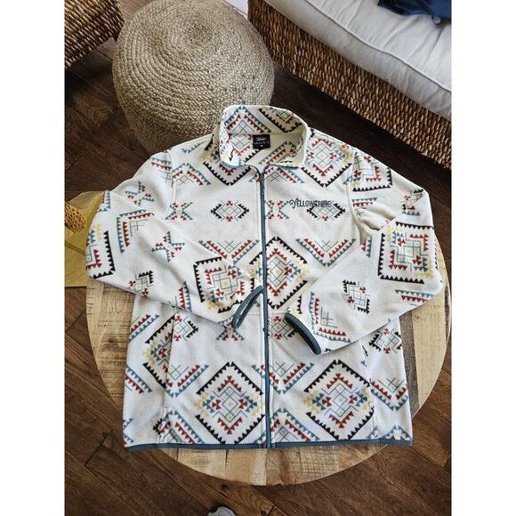 Prarie Mountain Yellowstone Tundra Full Zip Fleece Aztec Size M Unisex - Picture 3 of 10